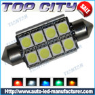 Topcity Newest Euro Error Free Canbus Festoon 211 8SMD 5050 Canbus 18LM Cold white - Canbus LED